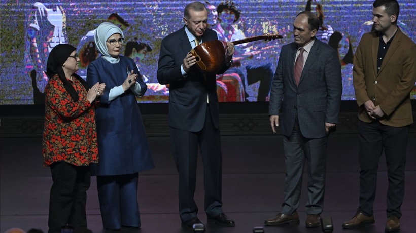 Cumhurbaşkanı Recep Tayyip Erdoğan 'Aybüke' filminin galasına katıldı! Bağlaması Cumhurbaşkanı Erdoğan'a emanet