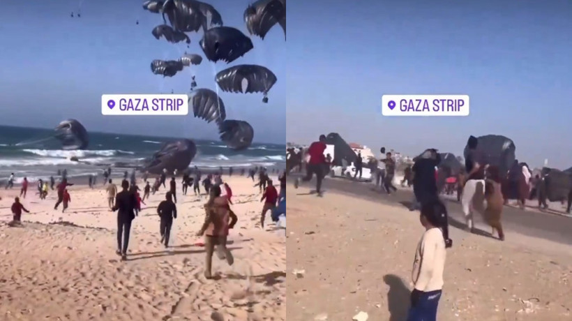 İsrail'e silah yığan ABD, Gazze'ye havadan yardım attı
