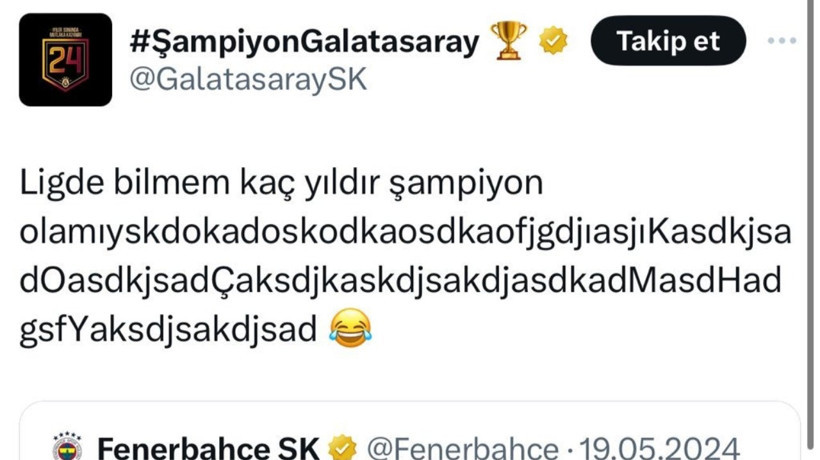 Galatasaray, şampiyonluk paylaşımında Ali Koç ve Mert Hakan Yandaş'a gönderme de bulundu