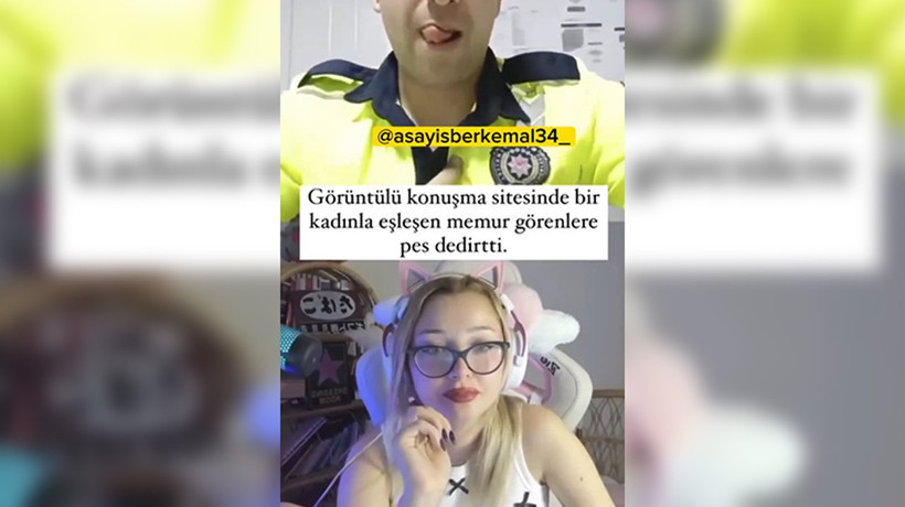 Polis memurundan görüntülü konuşma uygulamasında uygunsuz hareketler! Açığa alındı