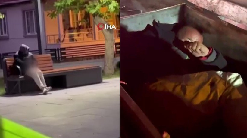 Beylikdüzü'nde parkta mastürbasyon yapan şüpheliyi çöpe attılar