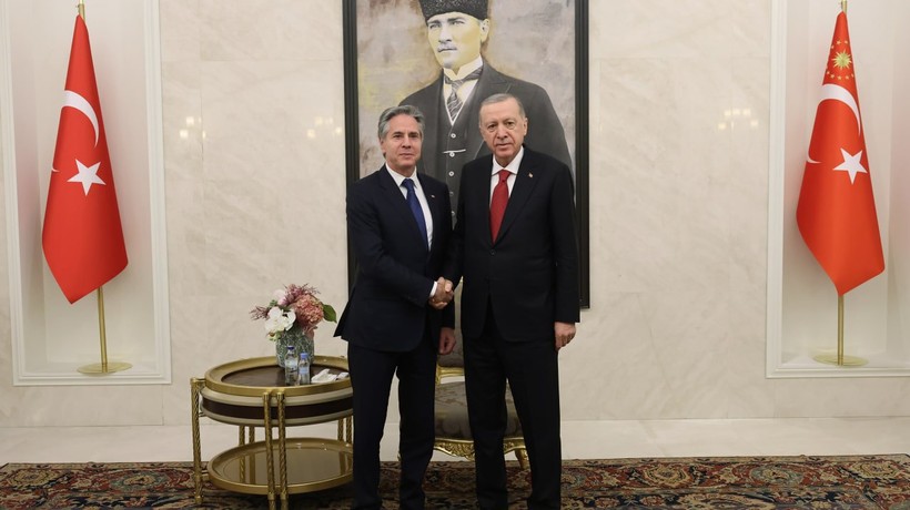 Cumhurbaşkanı Erdoğan, ABD Dışişleri Bakanı Blinken'ı kabul etti