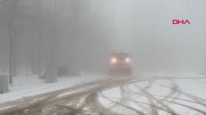 Kocaeli'nin yükseklerine kar yağdı