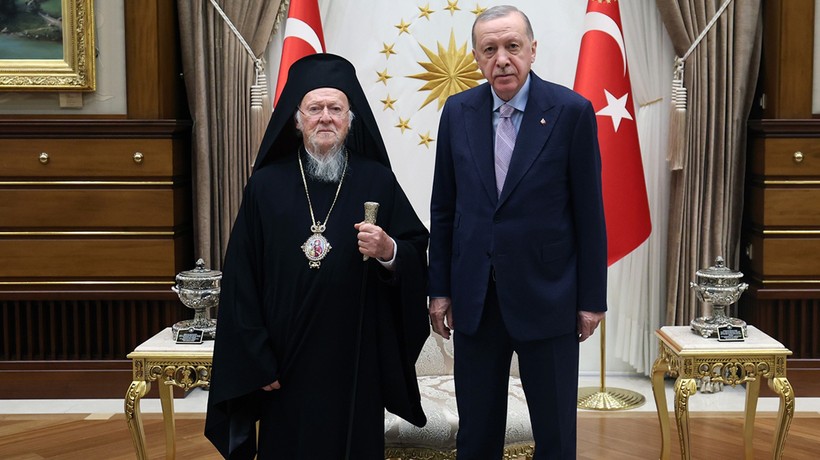 Cumhurbaşkanı Erdoğan, Rum Fener Patriği Bartholomeos ile görüştü