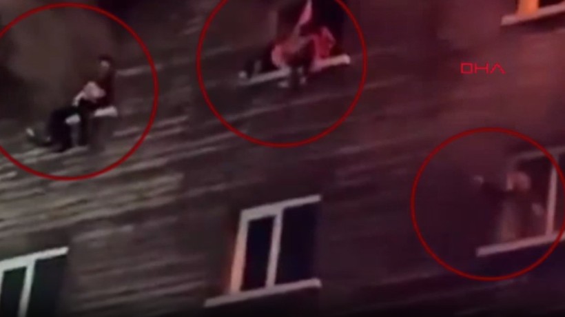 Yangının ilk anları ortaya çıktı: Alevlerden kaçmak için camlara koşup kendilerini aşağı attılar