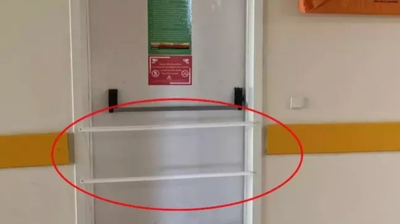 Yangın merdivenleri vidalanarak kapatılmış! Devlet hastanesinde skandal görüntü