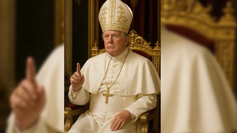 Trump, yapay zeka ile kendisini 'Papa' yaptığı bir fotoğraf paylaştı