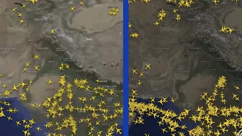 Hindistan ile Pakistan hava sahasında sivil uçuş trafiğinde düşüş