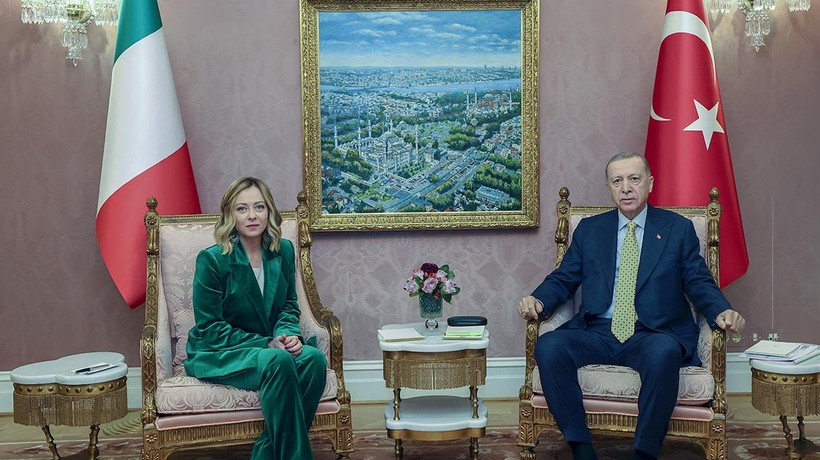 Cumhurbaşkanı Erdoğan, İtalya Başbakanı Meloni ile telefonda görüştü