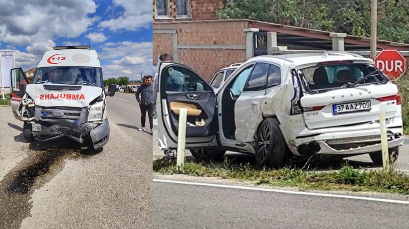 Kastamonu’da ambulans ile cip çarpıştı: 4 yaralı