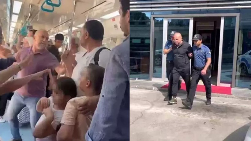 Marmaray’daki kavgada yumruk atan şahıs tahliye edildi
