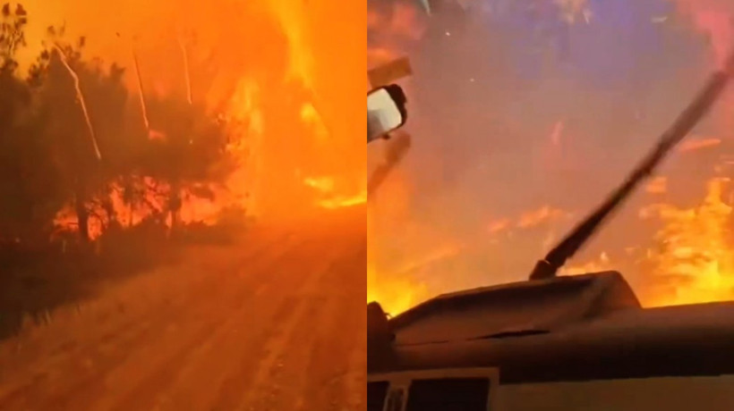 İzmir Buca'daki orman yangınında ekipler alevlerin arasında kaldı