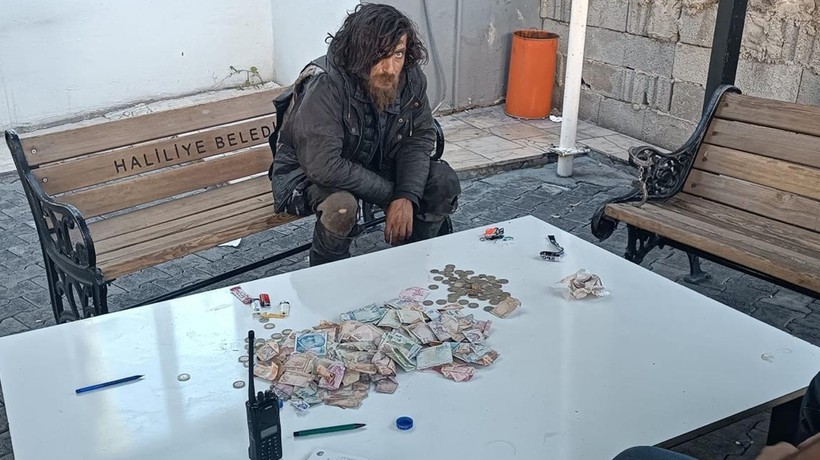 Şanlıurfa’da dilencinin üzerinden 20 bin lira çıktı