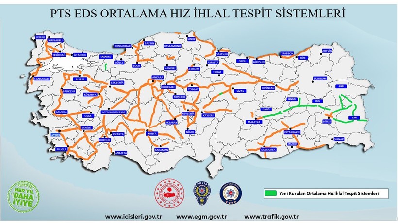 EGM: 9 ilde ortalama hız denetimlerine başlanacak
