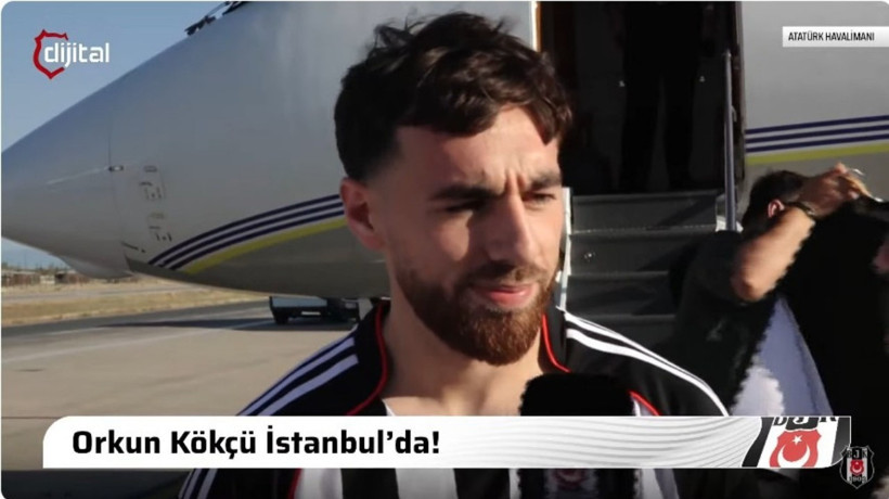 Beşiktaş'ın yeni transferi Orkun Kökçü İstanbul'da