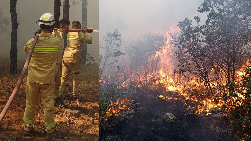 Yangında şehit olan ekibin son görüntüsü ortaya çıktı