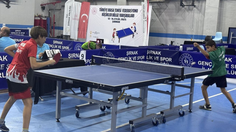 Şırnak'ta Küçükler Masa Tenisi Bölge Şampiyonası Tamamlandı