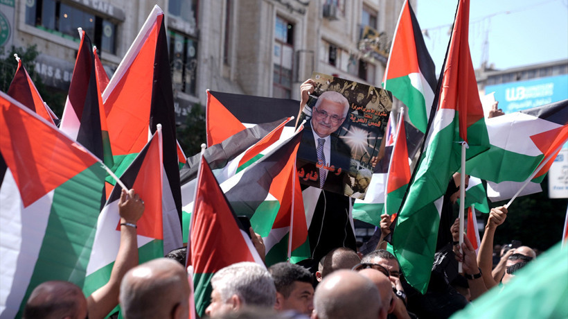 Ramallah’ta Filistin’e Destek ve Gazze Saldırılarına Tepki Yürüyüşü
