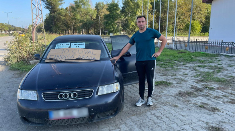 10 çuval fındık getirene araba