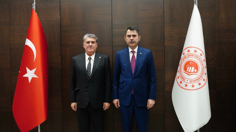 Bakan Kurum, Beşiktaş Jimnastik Kulübü Başkanı Adalı'yı kabul etti