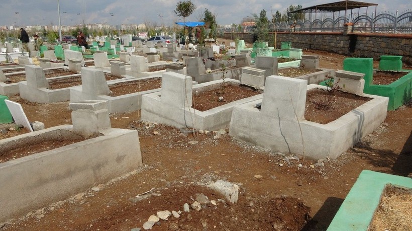 Yağmur sonrası depremzedelerin mezarları çöktü - Resim: 2