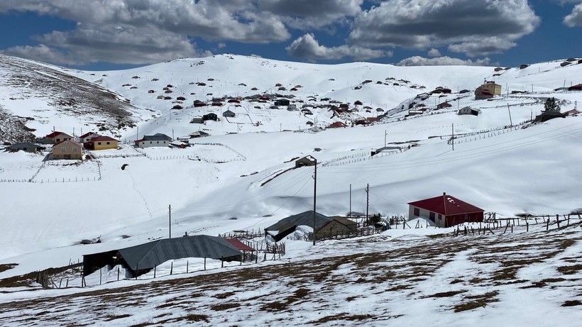 Kış uykusuna yatmayan ayı Trabzon-Gümüşhane arasında Kadırga Yaylası'nda girilmedik ev bırakmadı - Resim: 9