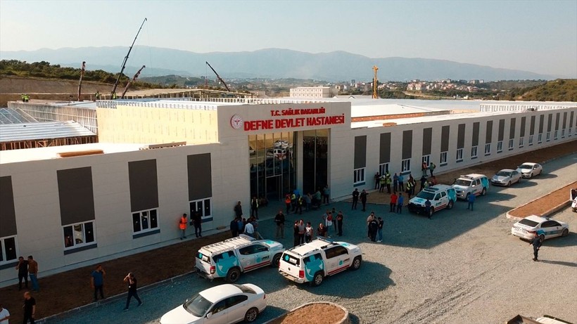 Temel atma töreninde dalga konusu olan Defne Devlet Hastanesi inşaatın 48. gününde böyle görüntülendi! - Resim: 6