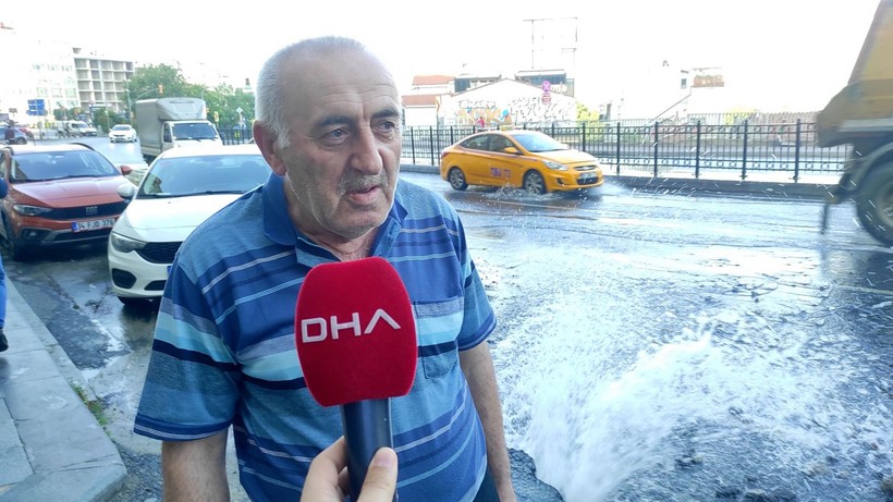Beyoğlu'nda su borusu patladı! Yollar göle döndü - Resim: 7