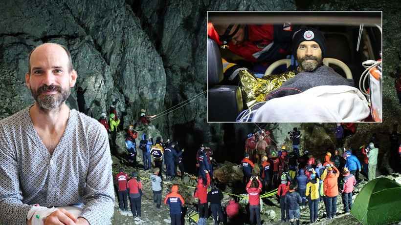 Bin 300 metre derinlikteki mağaradan 3 günde çıkarılan ABD'li dağcının son sağlık durumu - Resim: 1