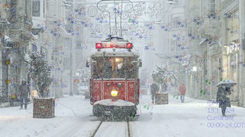 İstanbul'da kar yağışı başladı! ❄️🌨️ İstanbul'da hafta sonu hava nasıl olacak? Metoroloji, AKOM ve Bakanlıktan peş peşe uyarı |13- 14 Ocak hava durumu - Resim: 1