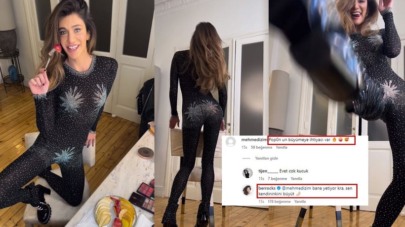 Berrak Tüzünataç göğsü ve poposu simli tulumuyla kalça dansı yapınca ortalık karıştı! Tüzünataç poposuna gelen yorumlara bakın nasıl karşılık verdi? - Resim: 11