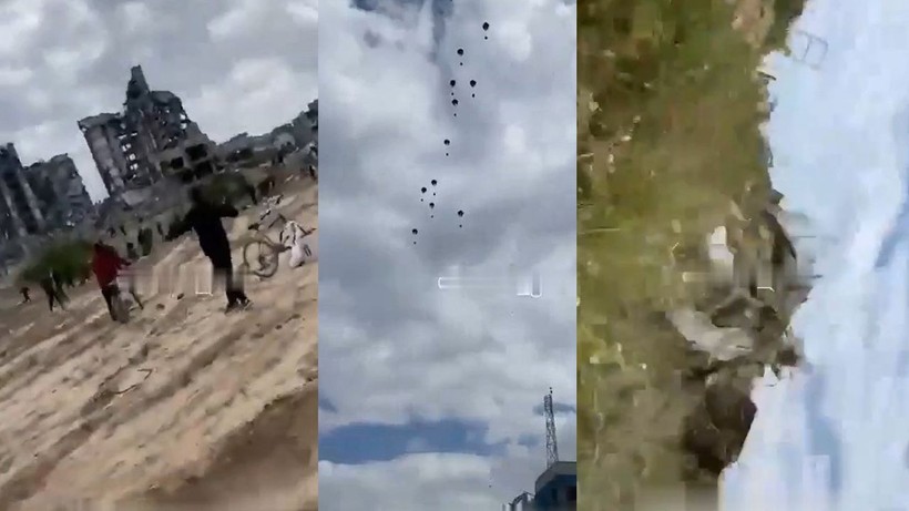 Gazze'de paraşütler açılmayınca kaos yaşandı: Çok sayıda ölü ve yaralı var - Resim: 1