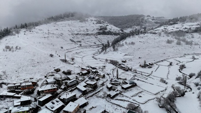 Erzurum'da karın kalınlığına ağaç dalları dayanamadı - Resim: 5