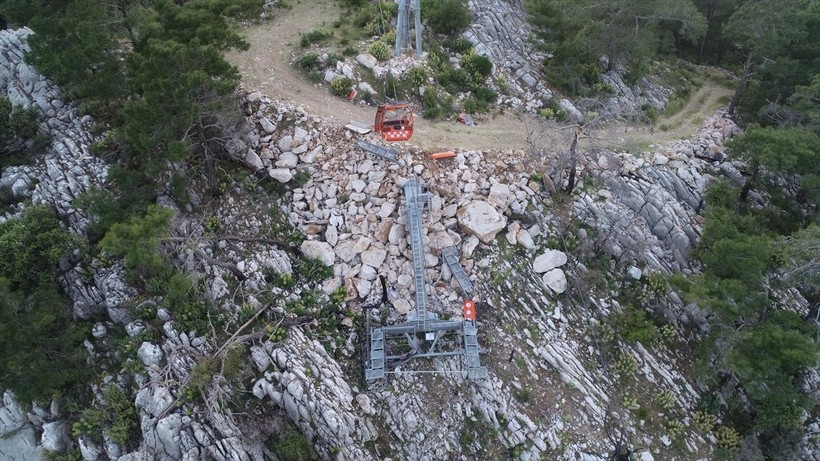 Antalya'da gerçekleşen teleferik kazasının ardından oluşan enkaz görüntülendi - Resim: 9