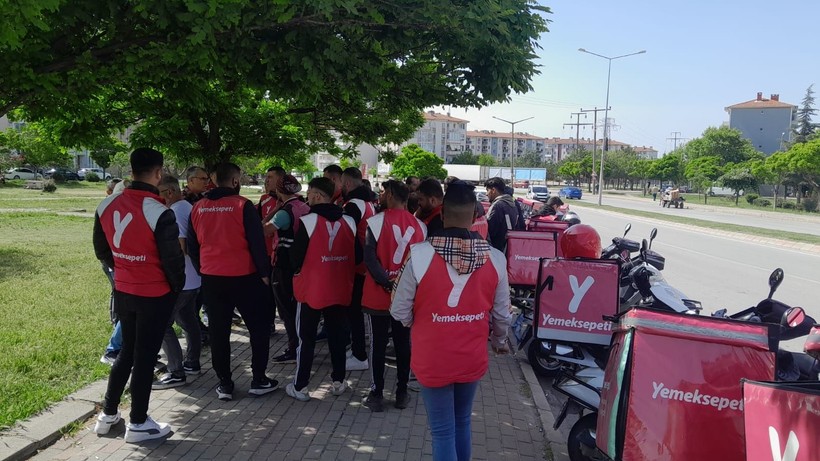 Edirne'de motokuryeler, Ata Emre'nin öldürülmesini kontak kapatarak protesto etti - Resim: 6