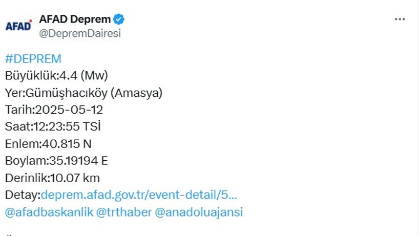 Son dakika! Amasya sallanıyor! Peş peşe 4'ün üzerinde 2 deprem - Resim : 1
