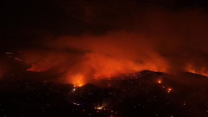 Bursa'nın Orhaneli ilçesindeki orman yangınına müdahale sürüyor - Resim: 4