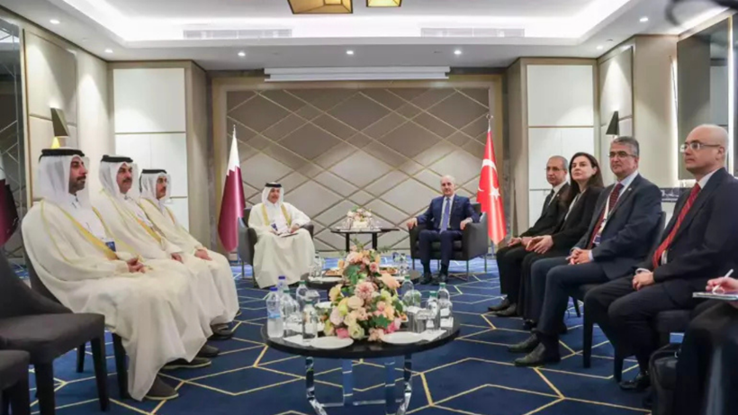 TBMM Başkanı Kurtulmuş, Katar Devleti Şura Meclisi Başkanı Ghanim ile görüştü - Resim : 1