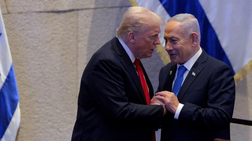 İsrail meclisinde Trump'a soykırım protestosu: Konuşurken "Filistin'i tanıyın" pankartı açtılar - Resim : 2