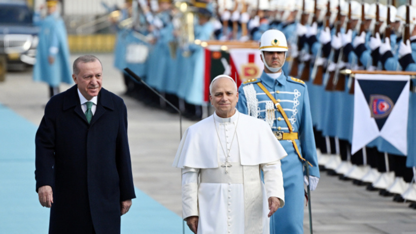 Cumhurbaşkanı Erdoğan, Papa 14. Leo'yu resmi törenle karşıladı - Resim : 1