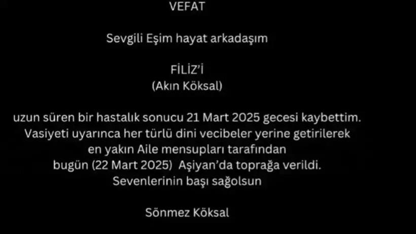 Sessiz sedasız defnedilmiş... Filiz Akın'ın vasiyeti ortaya çıktı - Resim : 1