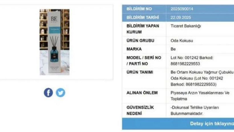 Ticaret Bakanlığı harekete geçti: Bazı oda kokuları ile peluş oyuncaklar için toplatma kararı - Resim : 1