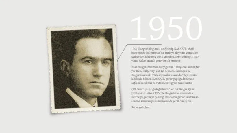 MİT, 1950'de aracına kurulan pusuyla şehit olan teşkilat mensubu Kaskatı'nın fotoğrafını paylaştı - Resim : 1