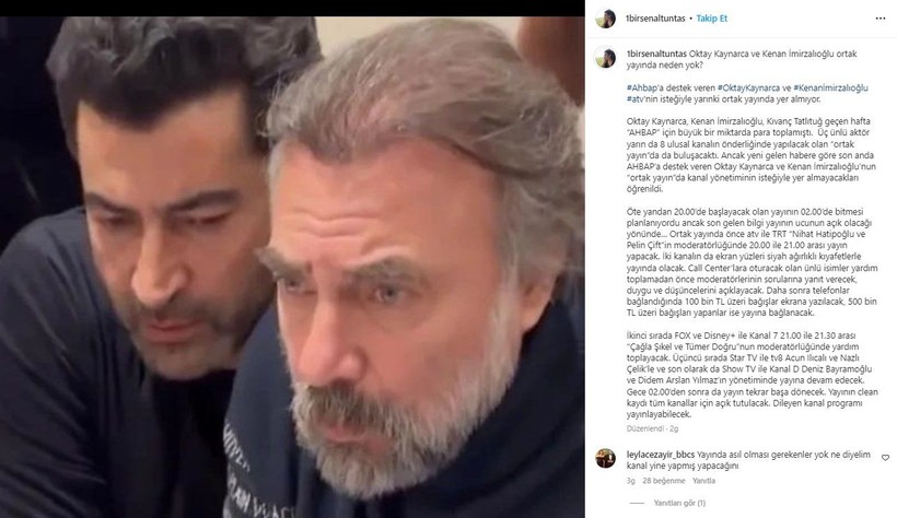 tv100, Kenan İmirzalıoğlu ve Oktay Kaynarca'nın AHBAP'a desteği için ortak yayına katılmadığı haberini yaptığı için Birsen Altuntaş ile yollarını ayırdı - Resim: 6