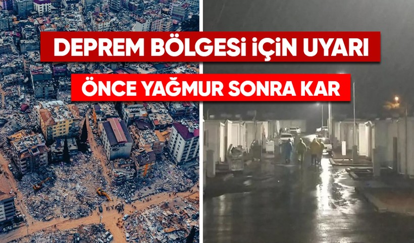 Meteoroloji'den deprem bölgesi için yağmur ve kar uyarısı