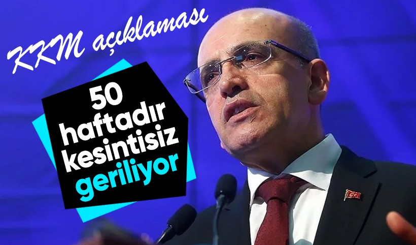 Hazine ve Maliye Bakanı Mehmet Şimşek'ten KKM açıklaması