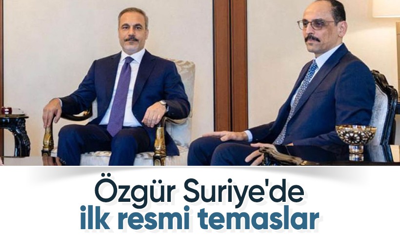 Bakan Fidan ve MİT Başkanı Kalın, Suriye'de Colani ve el-Beşir ile görüştü