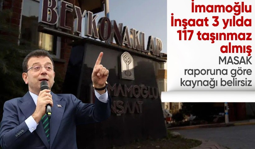 MASAK raporunda çarpıcı iddia: İmamoğlu İnşaat 3 yılda 117 taşınmaz aldı