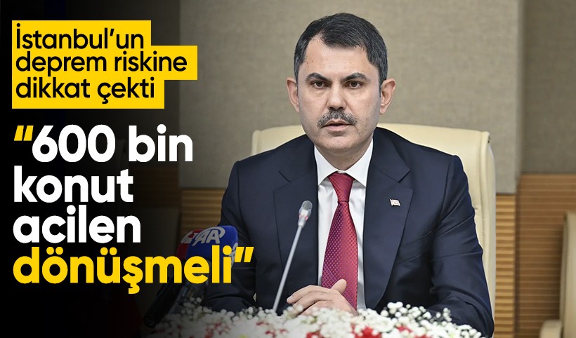 Bakan Kurum: İstanbul'da 600 bin riskli konut var!