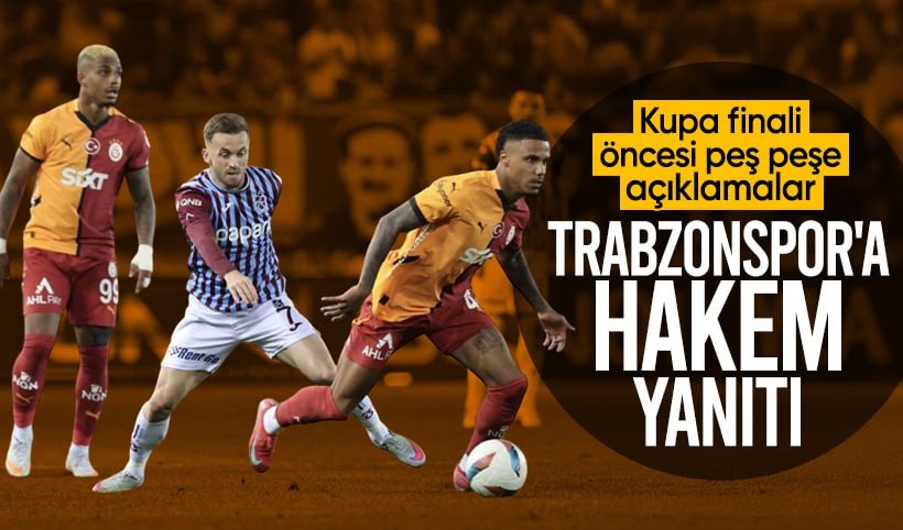 Kupa finali öncesi Galatasaray'dan Trabzonspor'a 'hakem' yanıtı